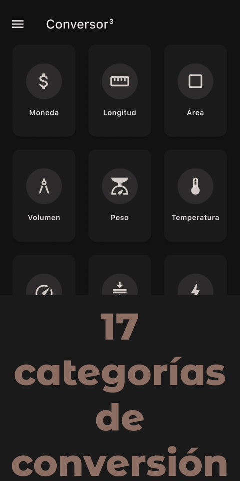 Conversor³ — Convierte cualquier unidad al instante