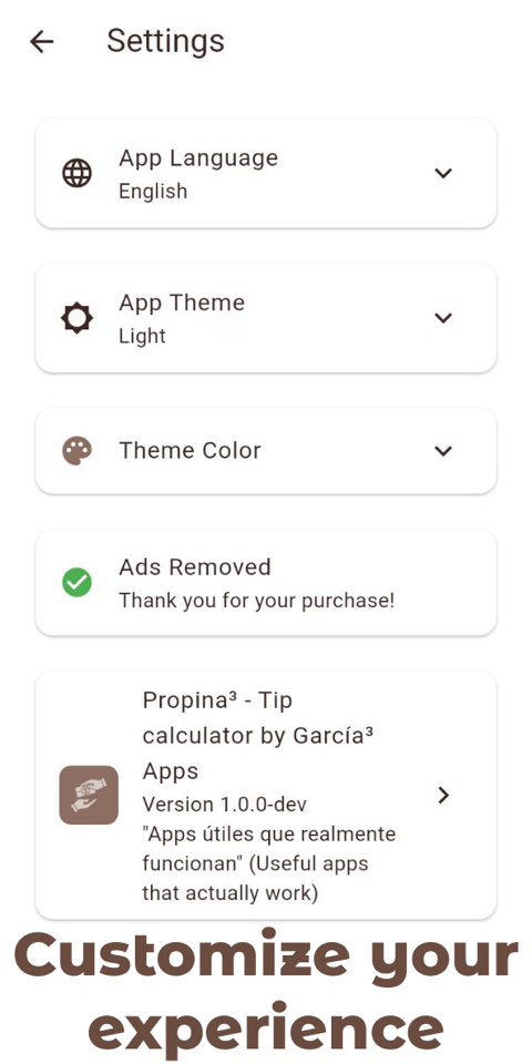 Propina³ - screenshot 3