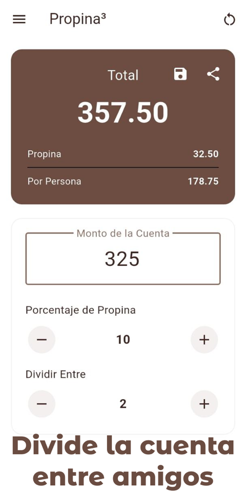 Propina³ - screenshot 2